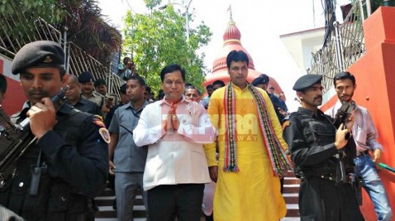 'I prayed for Tripura's growth & prosperity', says Sonowal after offering prayer to Ma Tripura Sundari